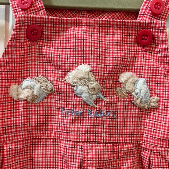 Peter Rabbit - Gingham Printed Overalls - Picture 3 of 5